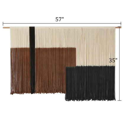 Macrame Wall Hanging Large Dip Dye Tapestry Fiber Wall Art Boho Bedroom Décor 57''W*35''L
