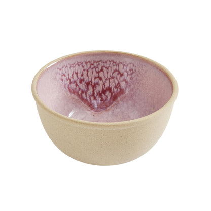 Portmeirion Minerals 4.5-Inch Small Bowl, Rose Quartz - Stoneware Made from Recycled Clay, Handmade in Portugal, Reactive Glaze for a Unique Look, Microwave & Dishwasher Safe - Decorative Modern Bowl