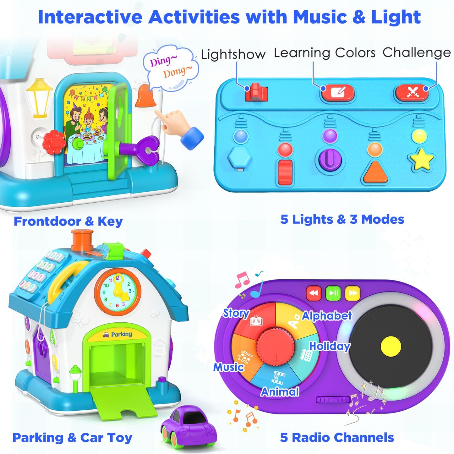 Vahome 14-in-1 Montessori Toys for 1 Year Old Boy Gifts, Musical Educational Baby Toy 12-18 Month, First Birthday Gift for One Year Old Boy Girl, 1st Present for Toddler 1-2 Age