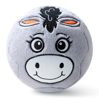 VangeBow Silent Indoor Soccer Balls for Toddlers 1-3, Inflatable Soft Plush Baby Toddler Soccer Ball Toys Gifts for 1 2 3 4 5 Year Old Boy Girl First Birthday Gift (Donkey, Pump Include)