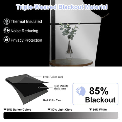 Simplebrand Ava Sage Green Blackout Curtains for Bedroom 63 Inch Length 2 Panels Set, Solid Thermal Insulated Energy Saving Rod Pocket Window Treatment Curtains Blackout Drapes, W40 x L63 Inch, Sage