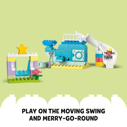 LEGO DUPLO Town Dream Playground 10991 Building Toy Set for Toddlers, Boys and Girls, Hands-on STEM Learning About Letters and Numbers Through Imaginative Play