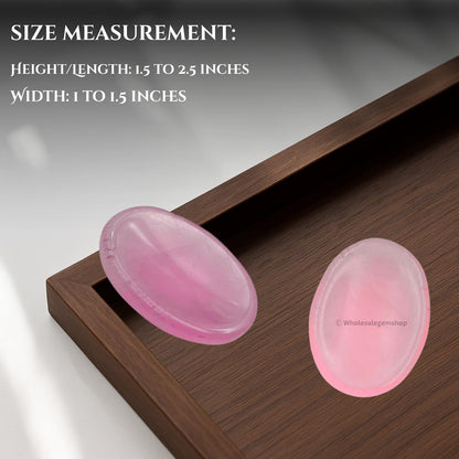 GEMSCITE Rose Quartz Thumb Worry Stones Metaphysical Gemstone Crystal Healing Reiki Men Women Gift FENG Shui Positive Energy Love Wellness Palm Stones Wicca Powerful