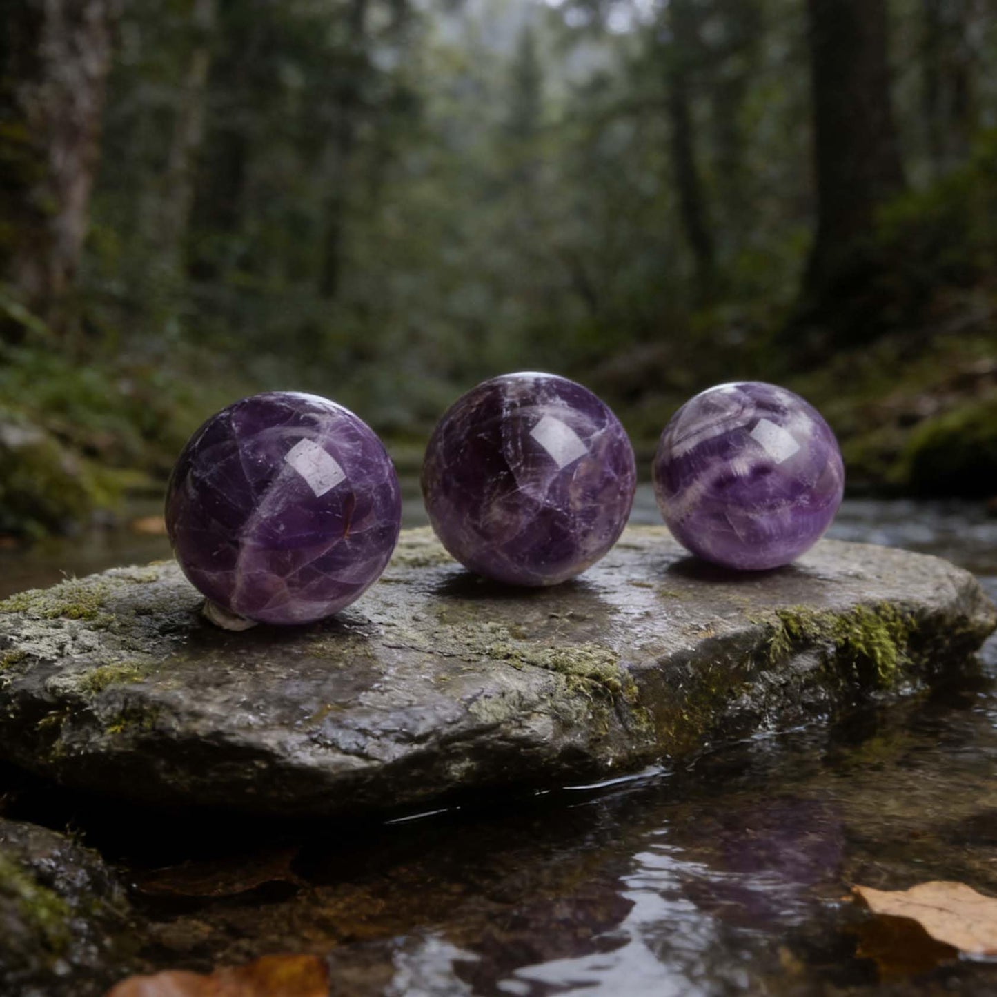 AierCrystal Natural Stone Crystal Sphere Feng Shui Home Decoration Ball Positive Energy Scrying Orb for Meditation Tool for Spiritual Space Purification Globe(Diameter5-6cm Amethyst Sphere)