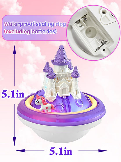 Light up Baby Bath Toys Birthday Gifts- LED Color-Changing Lights & Automatic Water Spray, Fun Bathtub Water Toys for Kids Ages 1-3 Toddlers, Purple