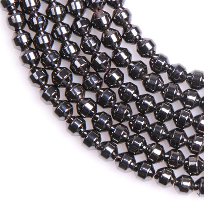 HAAMIIQII 45pcs 8mm Natural Black Hematite Loose Gemstone Beads Ball Shape Spacer Stone Beads for Jewelry Making DIY Bracelets Necklaces Crafting