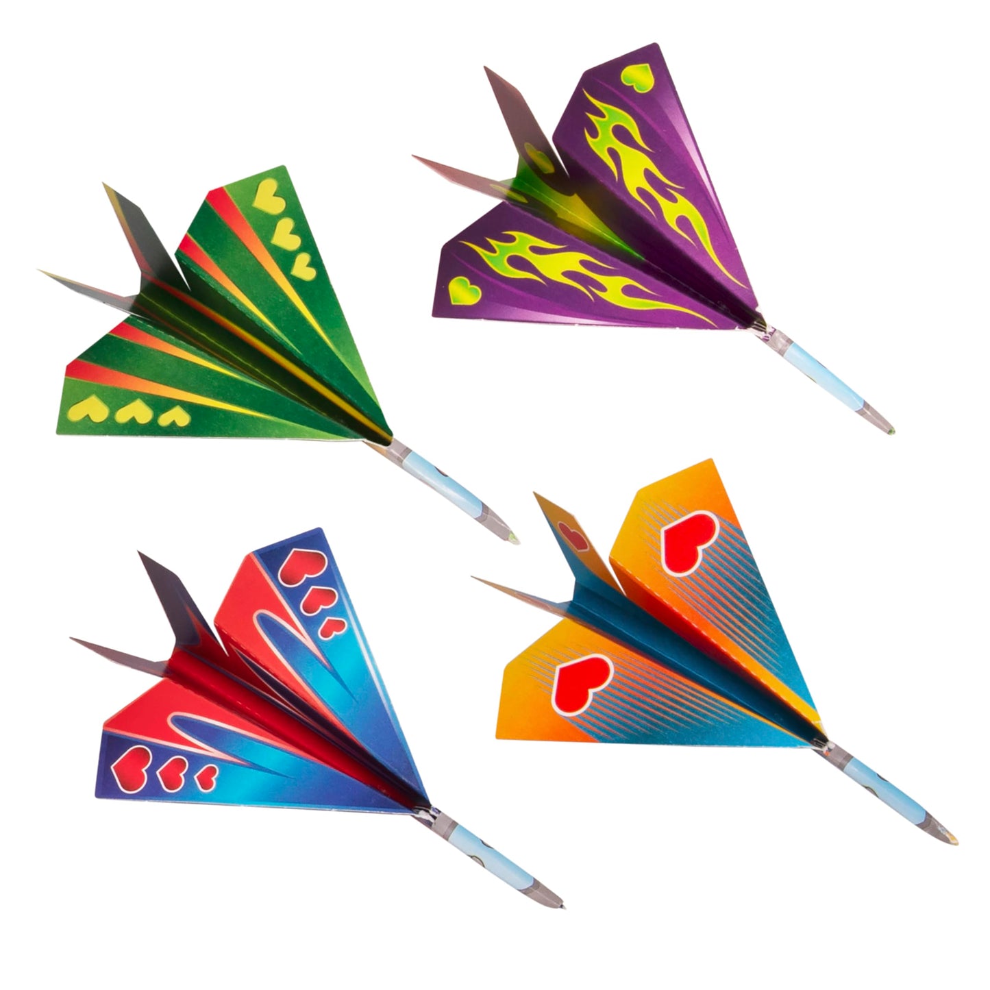 Kangaroo 28 Pack Flying Paper Airplanes Valentines Day Cards for Boy & Girl with Envelopes & Stickers - Valentines Day Cards for Kids School - Valentine Bulk Party Favors Classroom Gift
