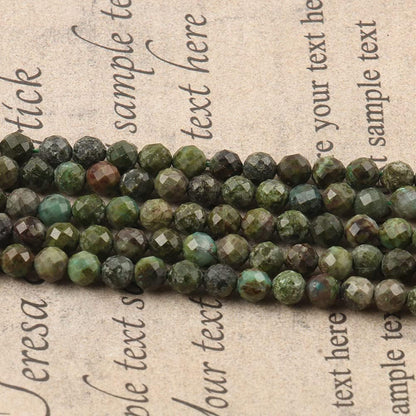 Song Xi 120pcs 3mm Natural Dragon Blood Gemstone Beads Faceted Round Loose Stone Beads for Jewelry Making (1 Strand)