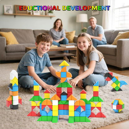 Hiwawind 84pcs Magnetic Blocks,Toys for 3 Year Old Boys & Girls, Sensory Toys for Kids with Autism, STEM Preschool Montessori Toys for Toddlers 3-5, Christmas Toys Birthday Gifts for Grandkids