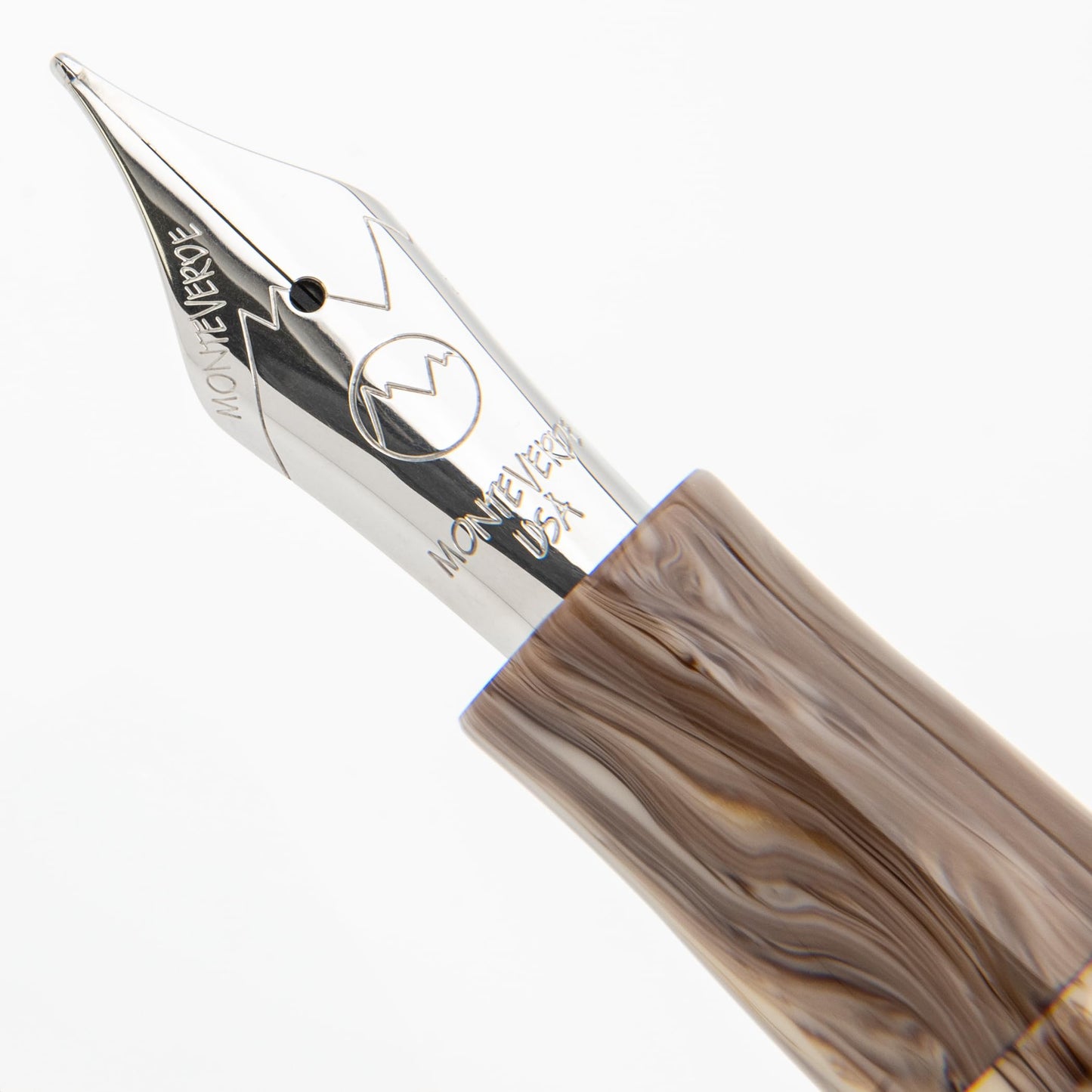 Monteverde USA Avenue of the Baobabs Fountain Pen – Beige Swirl Stub Nib with Free 15ml Ink Bottle – Calligraphy & Everyday Luxury Gift for Collectors & Writers