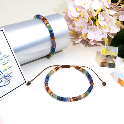 Aisity Bracelets for Women Crystals and Healing Stones Easter Mothers Day Birthday Gifts for Women Jewelry Chakra Bracelet Uniquue Gifts Anxiety 7 Chakras Healing Crystals Meditation Relax Anxiety