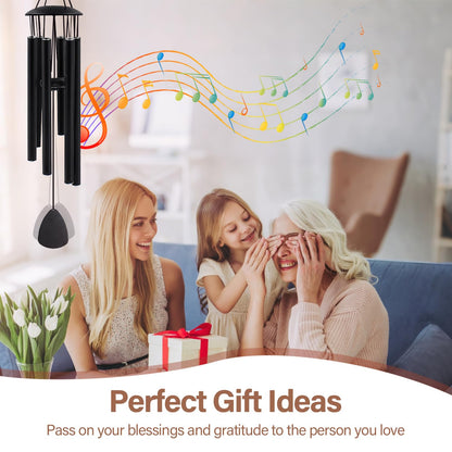 MFEESYOB Wind Chimes for Outside, 32" Outdoor Deep Tone Aluminum Wind Chime, Professionally Tuned E Major Pentatonic, Weather-Resistant Garden Decor, Memorial Gift for Mom