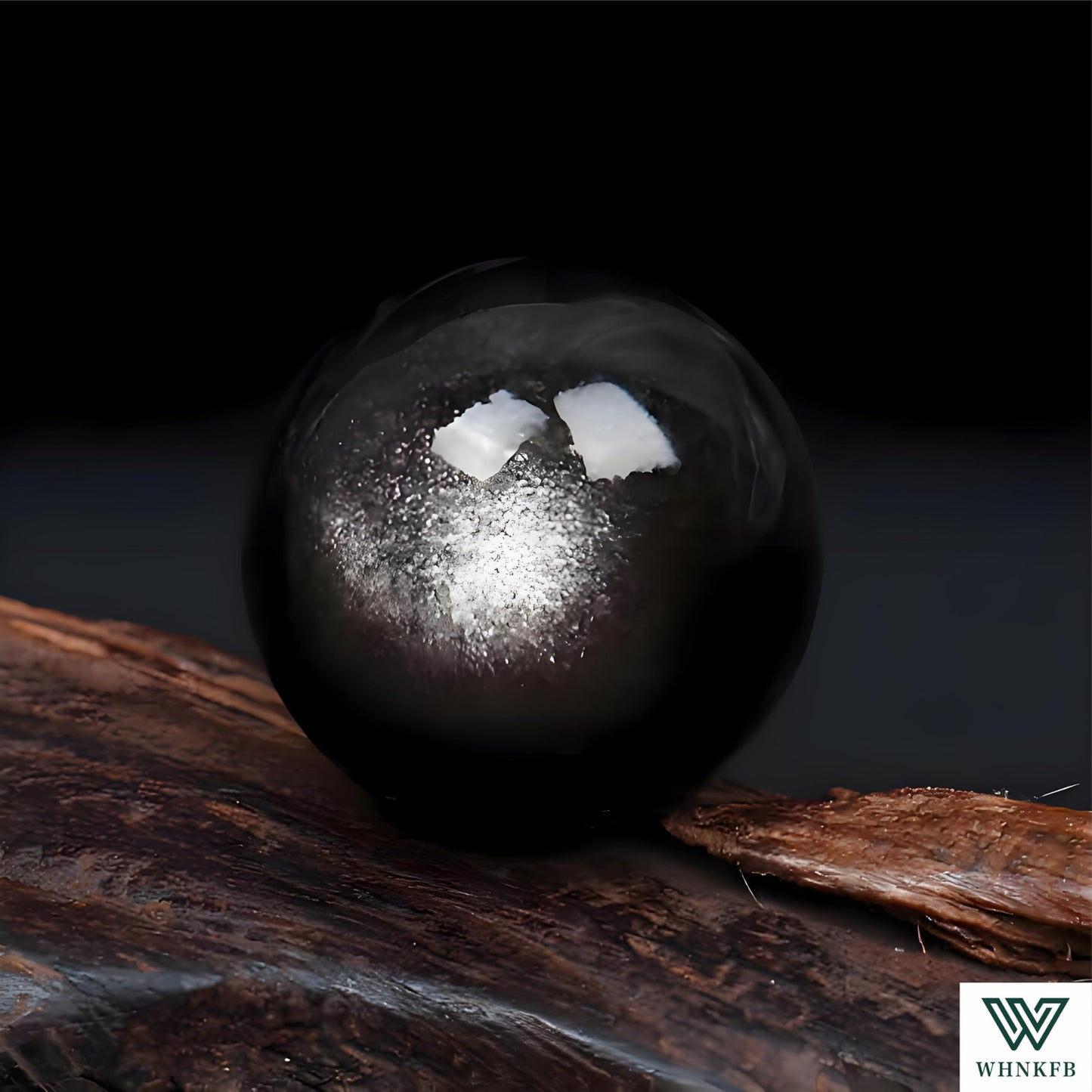 WHNKFB 6mm 100PCS Natural Silver Sheen Obsidian Round Beads, Metallic Luster Loose Gemstone Beads for Jewelry Making Craft - 4mm 6mm 8mm 10mm Options with Free Elastic Cord