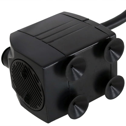 Sunnydaze 200 GPH Submersible Water Pump – 12W, 12V Small Fountain Pump with Adjustable Flow, White LED Light & Transformer for Outdoor Fountains, Bird Baths, Aquariums