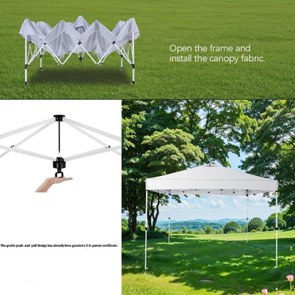 10x10 Pop Up Canopy Tent – One-Person Setup, Waterproof & UV-Blocking, Heavy-Duty Steel Frame, Wheeled Bag & Sandbags – Outdoor Shade for Beach, Camping, Backyard, Tailgate, Events (White)
