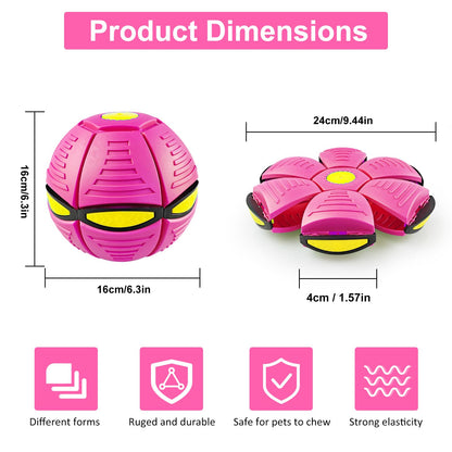 Kikkavo Magic Bouncing Ball 6-Light Dual Form – Pop up, Meta Ball Metaball Transforming Design – Flying Saucer Bouncy – Interactive Bouncing Balls for Parent-Child Interaction – Gift Pack - Pink