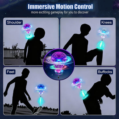 TrysGame Magical Flying Ball,Flying Toy for Kids with Motion-Control & 3D Flip,USB Rechargeable Cool Hover Bouncing Spinner Gift for Boys Girls Teens Ages 8 9 10 11 12 Years Old (Blue)