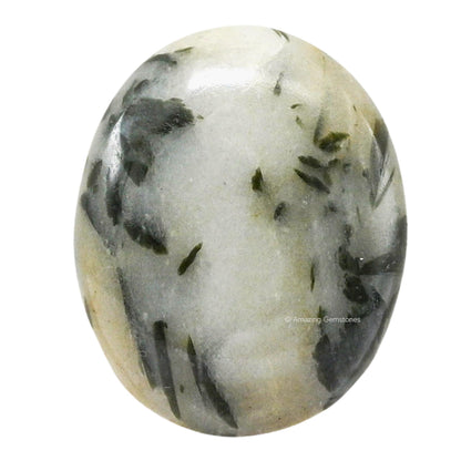 Amazing Gemstone Green Tourmaline in Quartz Crystals and Healing Stones - Large Palm Stone Crystals Piedra - Crystal for Good Luck,Positivity,Meditation - Unique Stocking Stuffers and Birthday Gifts