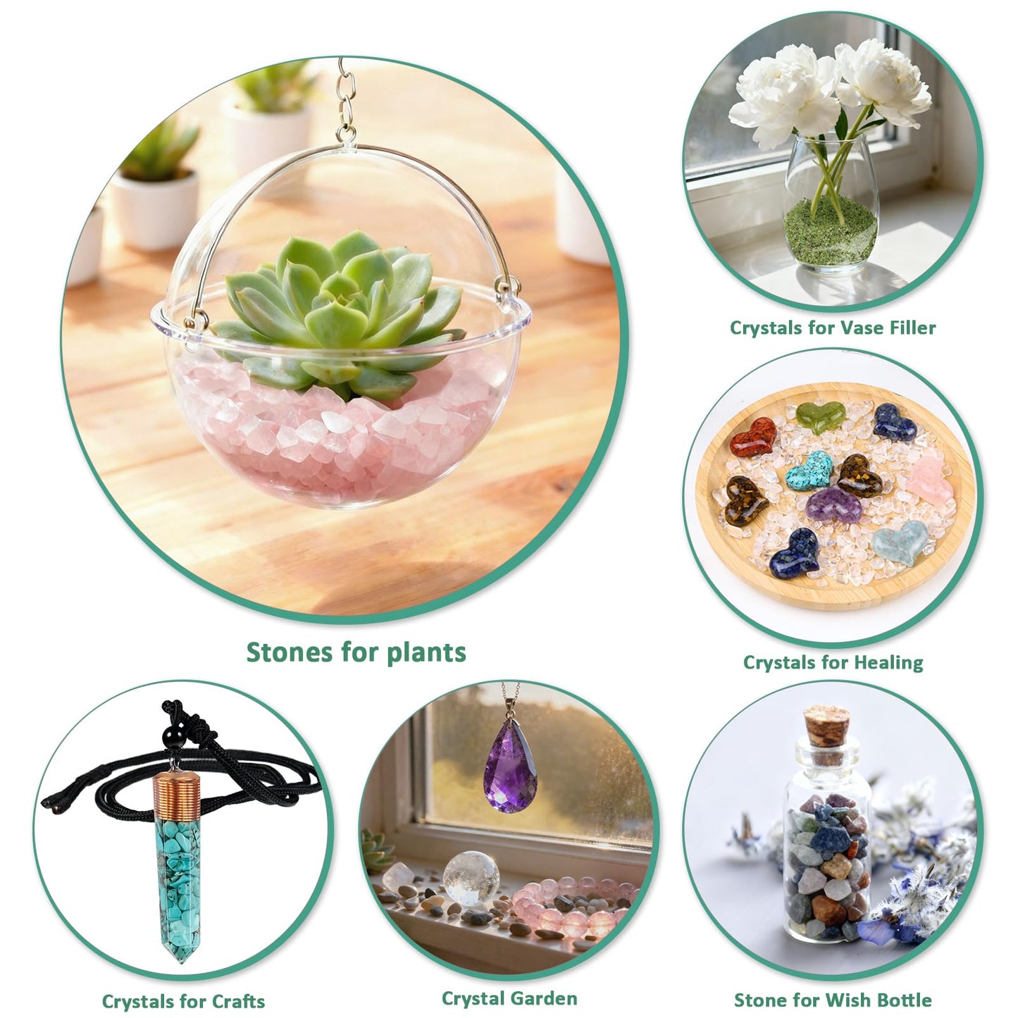 rockcloud 1 lb Cherry Quartz Small Tumbled Chips Crushed Stone Healing Reiki Crystal Jewelry Making Home Decoration