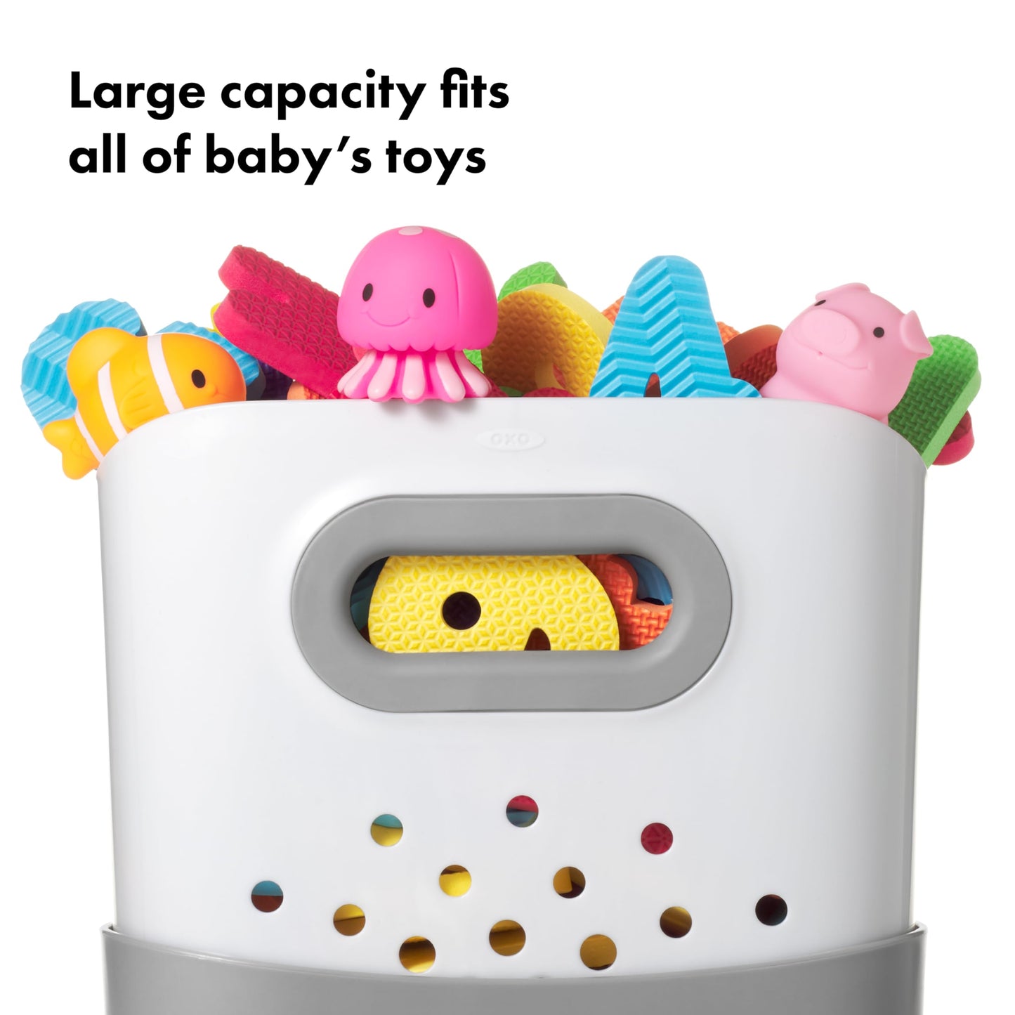 OXO Tot Stand Up Bath Toy Storage – Gray