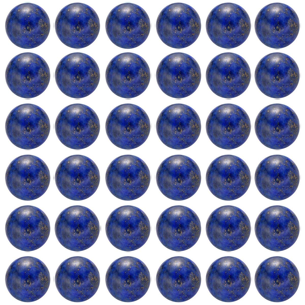Natural Stone Beads 100pcs 8mm Lapis Lazuli Round Genuine Real Stone Beading Loose Gemstone Hole Size 1mm DIY Charm Smooth Beads for Bracelet Necklace Earrings Jewelry Making (Lapis Lazuli Blue, 8mm)