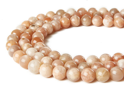 60pcs 6mm Sunstone Beads Natural Gemstone Beads Round Loose Beads for Jewelry Making
