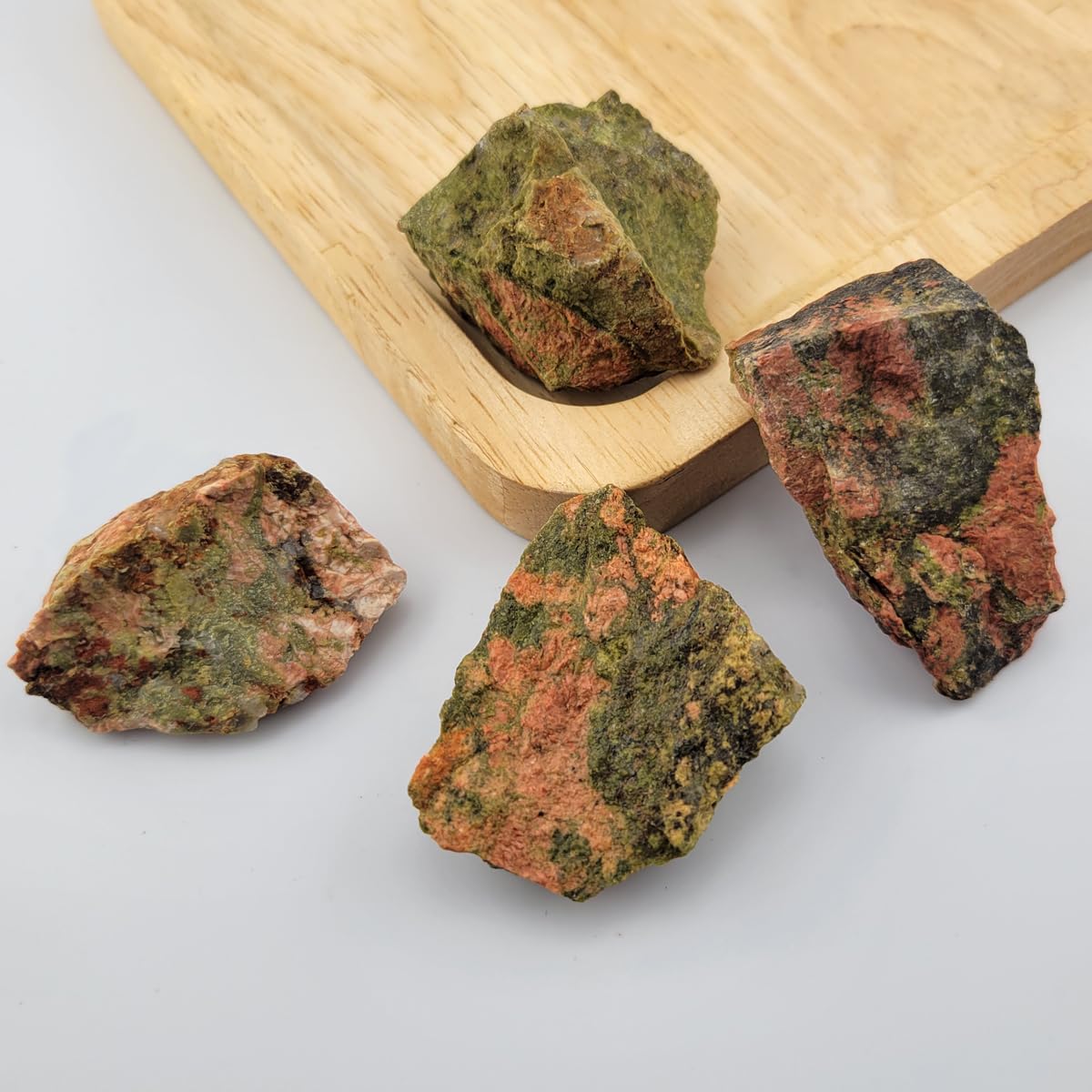 Natural Raw Crystals 1''-2'' Unakite Rough Stones Rocks for Tumbling Polishing Cabbing Gemstones Crystals and Healing Stones for Wicca Reiki,Fountian Rocks for Decorations (Unakite)