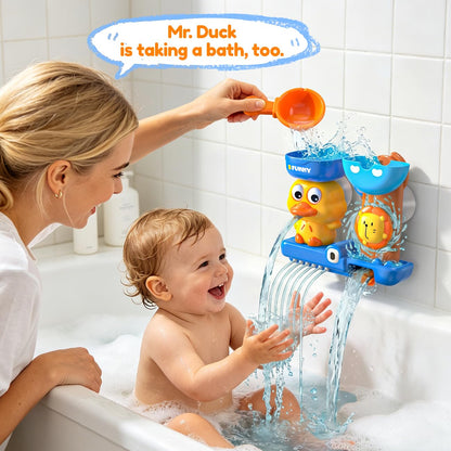 Bath Toys for 1 2 Year Old Boys: Cute & Fun Duck Bathtub Toys Toddlers 2-4 - Suction Bath Toys for Kids Ages 1-3-5 - Birthday Gifts for 1 2 3 Year Old Boy (Blue)