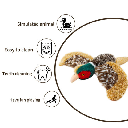 okegztoa Dog Toys Interactive Pheasant Toy Puzzle and Squeaky, Suitable for Small Medium and Large Dogs Bird Toys, Stuffed Animal Toys for Dog, Plush Toy for Dogs