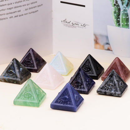QLRSUXN Fluorite Healing Crystal Pyramid,Natural Stone Green Pyramid for Meditation, Reiki Energy, Chakra Balancing,Energy Enhancement Great Gift for Home Decor, Office Desk, and Spiritual Practices