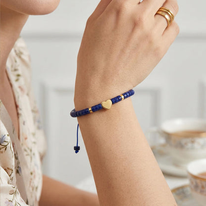 Svovin Inspirational Gifts Bracelets for Women, Healing Natural Stone Bracelets (Lapis Lazuli)