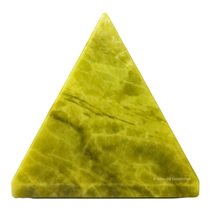 Amazing Gemstone Serpentine Pyramid Crystal Healing Stones - 2" Great Pyramid Figurine of Natural Stone Pyramid for Meditation, Reiki, Chakra Balancing and Crystal Pyramids Grid