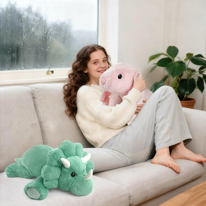 4.5 Lbs Cute Bunny Weighted Plush Stuffed Animal 22" Soft Pink Weighted Rabbit Plush Toys for Kids and Adults Huggable Doll for Boys Girls Gifts for Birthday Easter Christmas Mother's Day (Bunny)