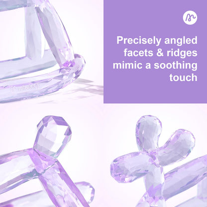 Miraloop Crystal Jelly Baby Teether – Jellydog Teething Relief Toy for Infants 3-6 Months, Silicone Handheld Teething Toy, BPA-Free, Odorless, Prevents Choking, Safe for Babies (Amethyt)