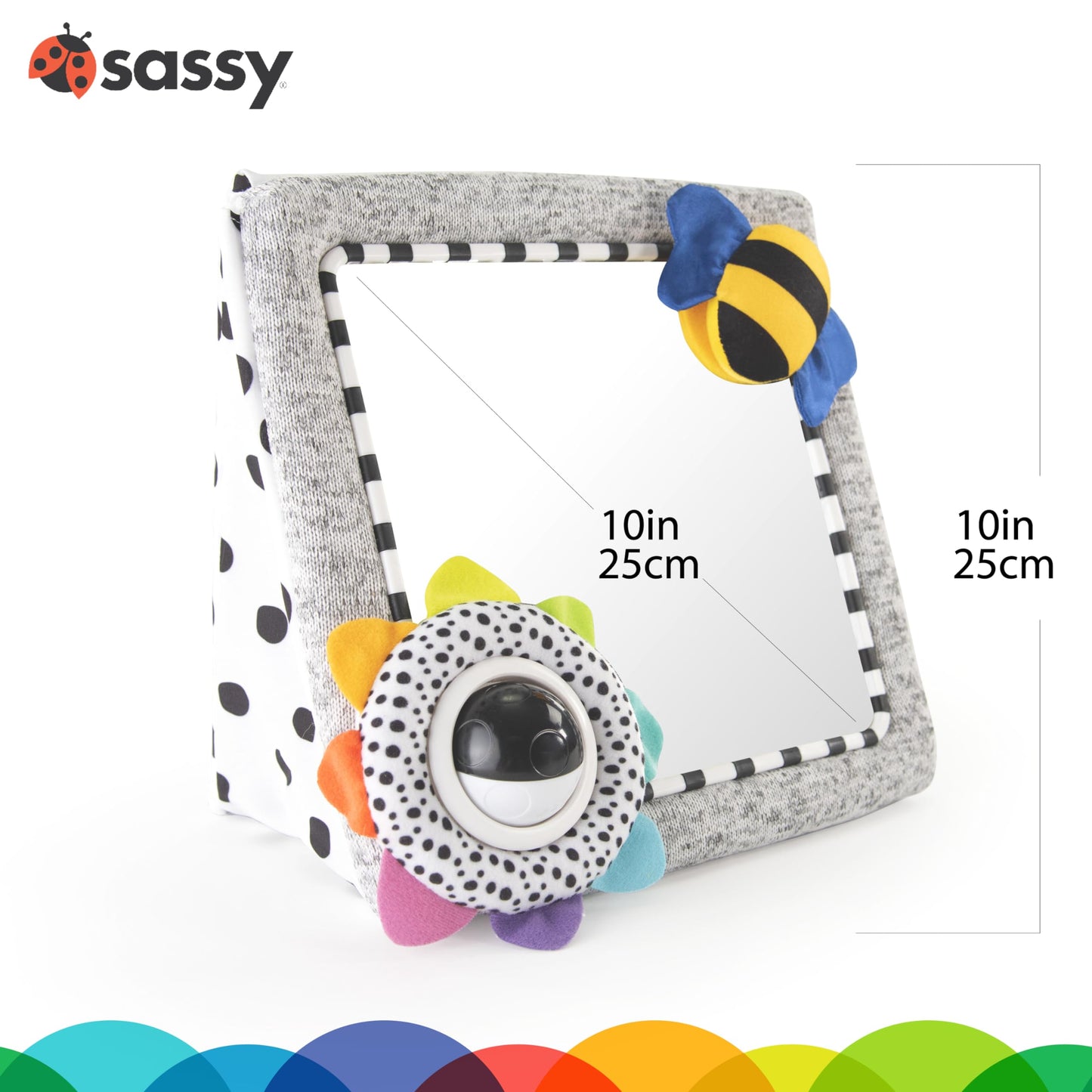 Sassy Tummy Time See Me Floor Mirror for Ages 0+ Months (80928) (Pack of 6)