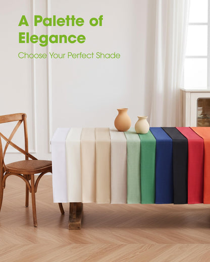 Pureegg Rectangle Linen Tablecloth Waterproof & Stain Resistant, Wrinkle-Free Table Cloth Adds Elegance and Protection, Ideal for Dining, Party, Wedding and Outdoor, 52 x 70 Inch, Sage Green