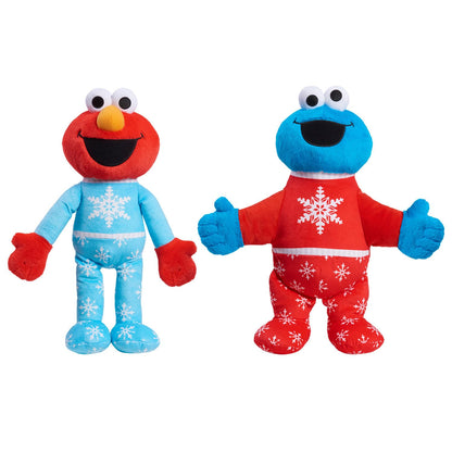 Sesame Street Holiday 15-inch Large Plush Elmo Stuffed Animal, Red, Super Soft Plush, Kids Toys for Ages 18 Month by Just Play