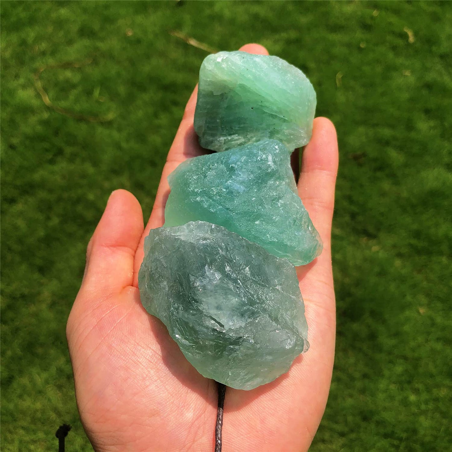 Simurg Raw Green Fluorite Stone 1lb ‌Aroma Stone Rough Crystal - Green Fluorite for Cabbing, Tumbling, Cutting, Lapidary, Polishing, Reiki Crystal Healing