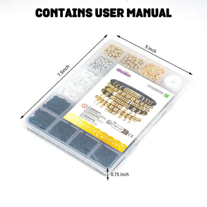 Gionlion 3000 Pcs Clay Beads Bracelets for Women Adults, Bracelet Making kit Golden Beads for Jewelry Making, Charms Bracelet Kit DIY Arts and Crafts Birthday Mothers Day Gifts