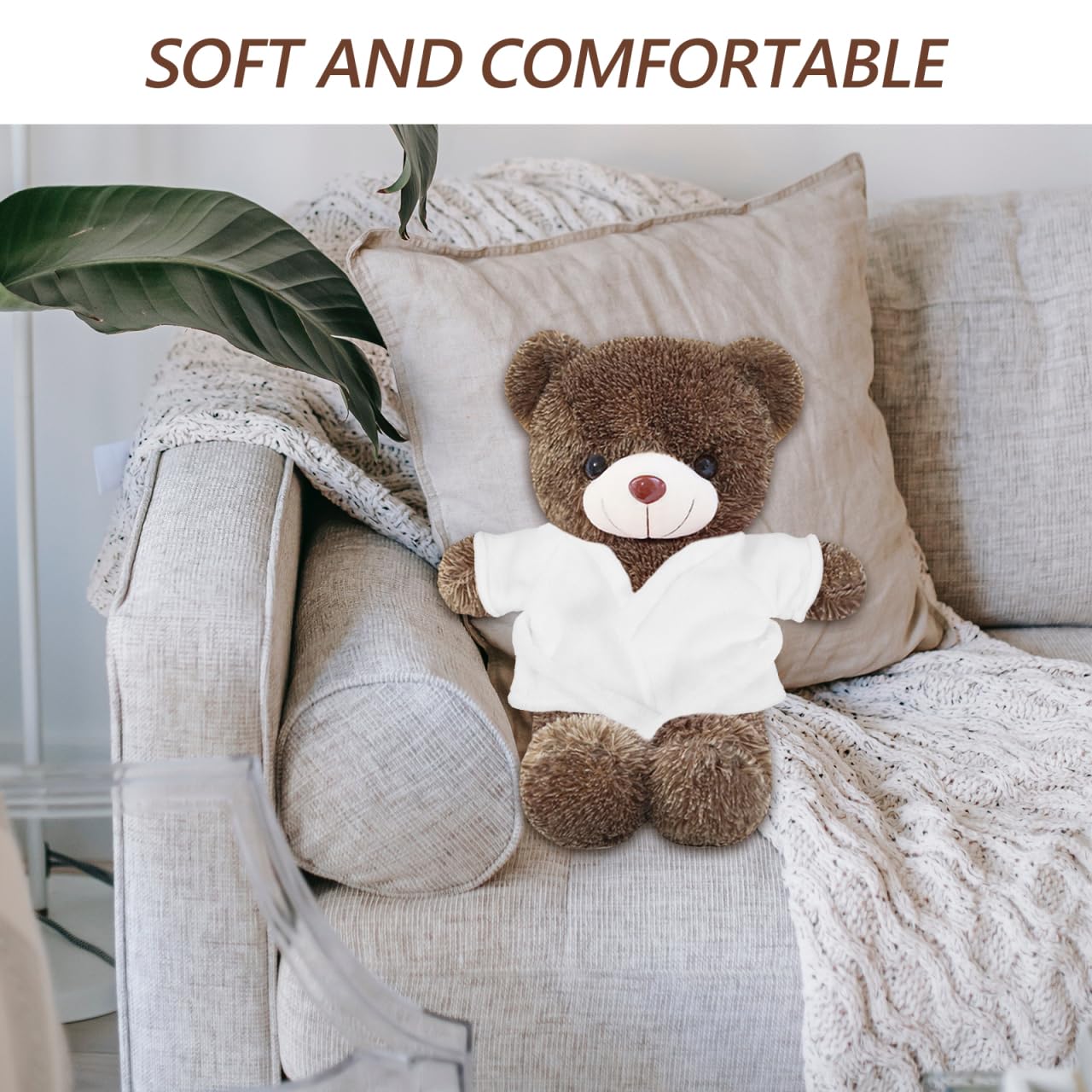 Wakauto Doll Bathrobe & Sleepwear Set for 8-12 inch Stuffed Animals | Plush Bear Robe, Cotton Kimono for Rag Dolls & Mini Bears | Bathtub Toy & Dress Up Costume Favor