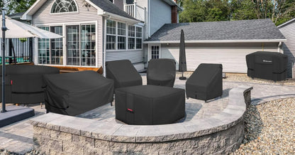 Porch Shield Fire Pit Cover - Waterproof 600D Heavy Duty Fade Resistant Square Patio Fire Pit Table Cover Black - 40 x 40 inch