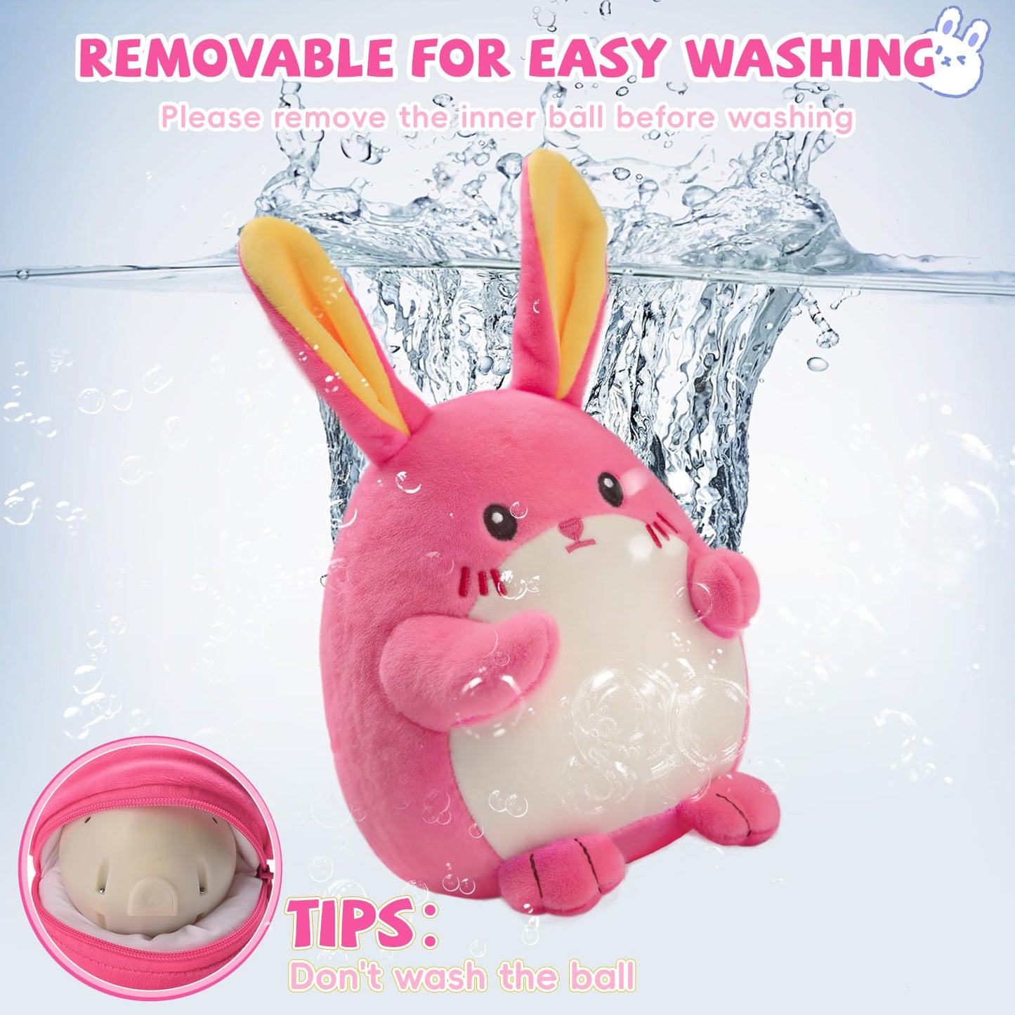Crawling Pink Bunny Baby Toy with 48 Songs & Record, Interactive Musical Plush Toy for Babies 6-12 Months, Rechargeable Dancing Stuffed Animal, Sensory Toy for Toddlers 1-3, Cute Baby Gift for Girls