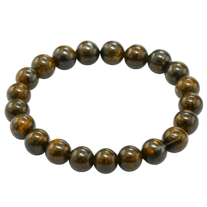 Amazing Gemstone Crystal Bracelet for Women Men's Gifts - Protection Healing Crystal Bracelet - 8mm Gemstone Beaded Stretchable Bracelet Pulseras Para Hombres Mujer Stocking Stuffers Mothers Day Gift (Bronzite)