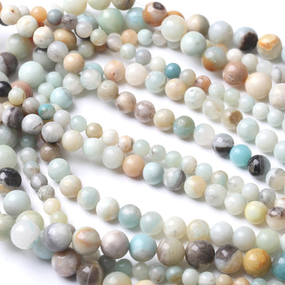 10MM Amazonite Beads Round Loose Beads Natural Gem Beads Crystal Energy Stone Beads for Jewelry Making DIY Bracelet Necklace