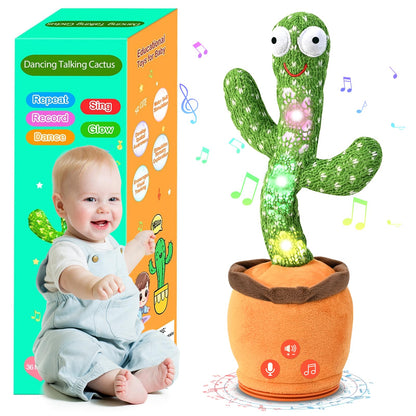 Dancing Talking Cactus Baby Toys 0-6 3-6 6-12 12-18 Months, Toddler Boys Girls Gifts for 2 3 4 5 6 7 8 9 10 Month Old Baby Toy Singing Mimicking Recording Repeating What You Say with 120 English Songs
