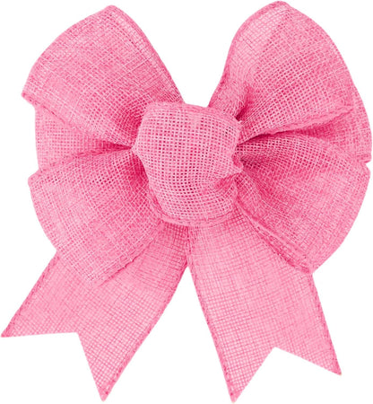 Meseey 8 Pcs 6 Inch Wired Pink Bows, Premade Decorative Bows for Easter Wreaths, Front Door Decor, Gift Wrapping, Tree Topper, Spring Party Decorations