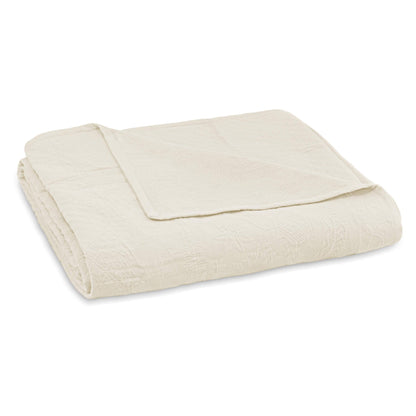 HISTORIC CHARLESTON King Charles Modern Farmhouse Floral Matelasse Bedspread, 100% Cotton Breathable Bedding, Full/Queen, Ivory
