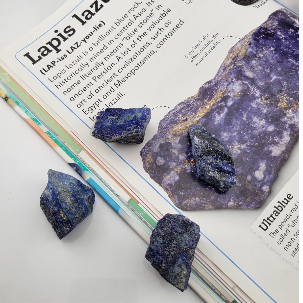 3-5Pcs Lapis Lazuli Natural Raw Crystals Rough Stones Rocks for Tumbling Polishing Cabbing Gemstones Crystals and Healing Stones for Wicca Reiki,Fountian Rocks for Decorations (Lapis Lazuli)