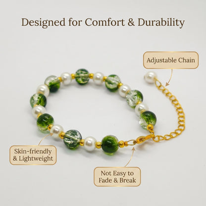 AIMORN Pearl Bracelets for Women Dainty Handmade Pearl Beaded Bracelet Adjustable Stackable Fashion Jewelry Gift for Women Girls Birthday Anniversary Christmas