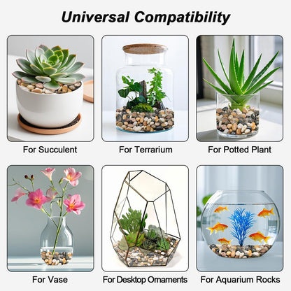 Virekm River Rocks, Decorative Ornamental Pebbles,Garden Landscaping Stones,Gravel Filler for Home Decoration Flower Bed Fish Tank Plants Vases Succulents